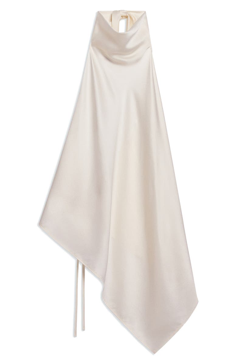 Helmut Lang Tie Scarf Sleeveless Silk Top, Alternate, color, Ivory