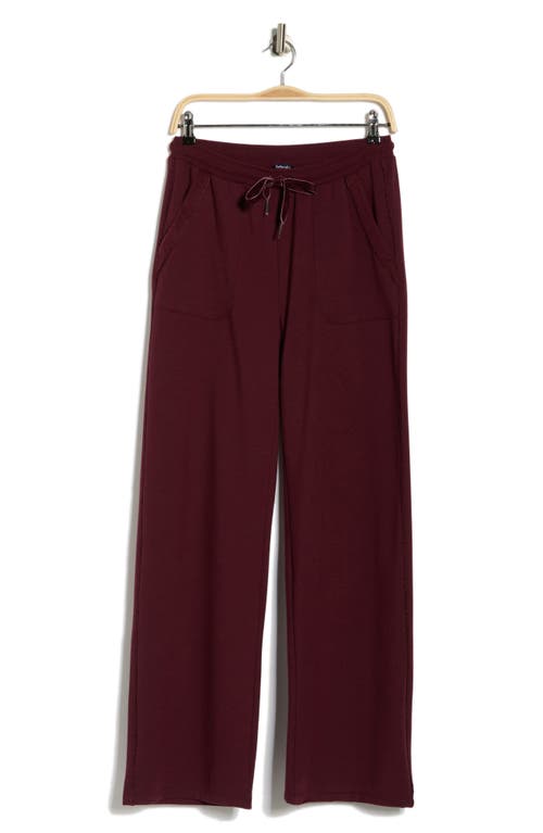 Splendid Velvet Trim Pants In Purple