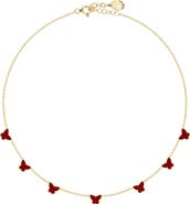 GABI RIELLE Butterfly Enamel Station Necklace