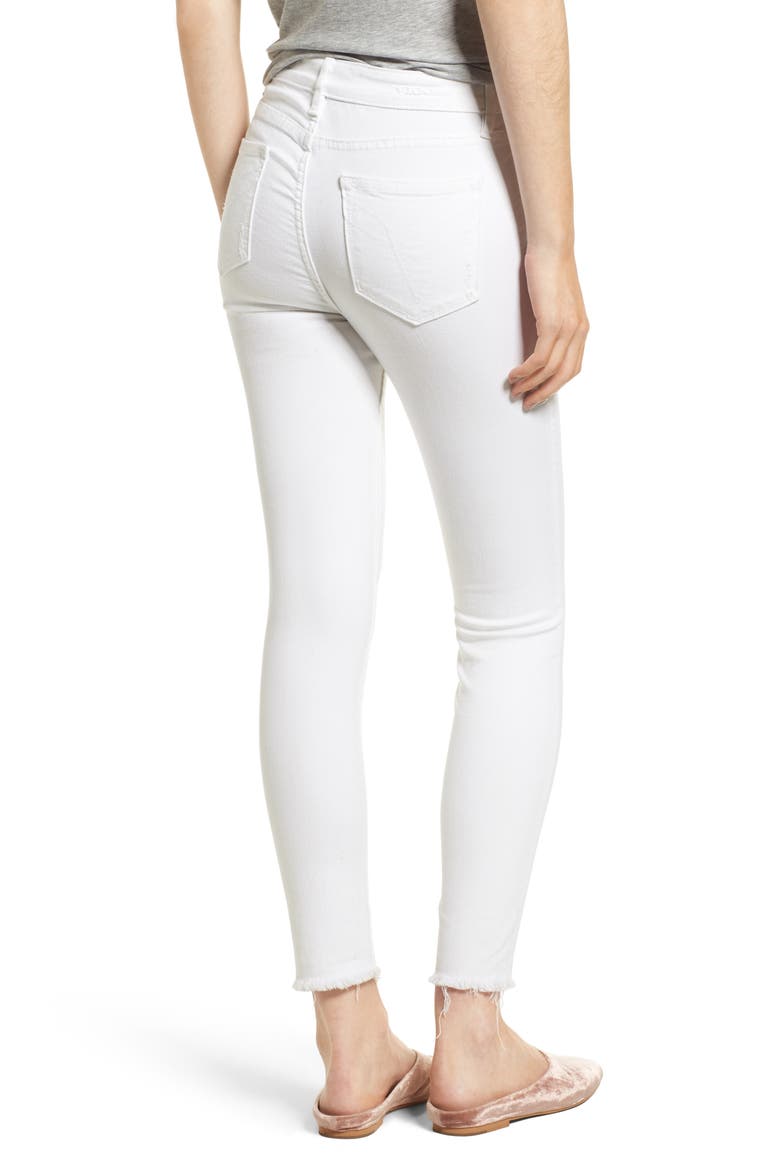 Chelsea High Waist Crop Skinny Jeans, Alternate, color, WHITE