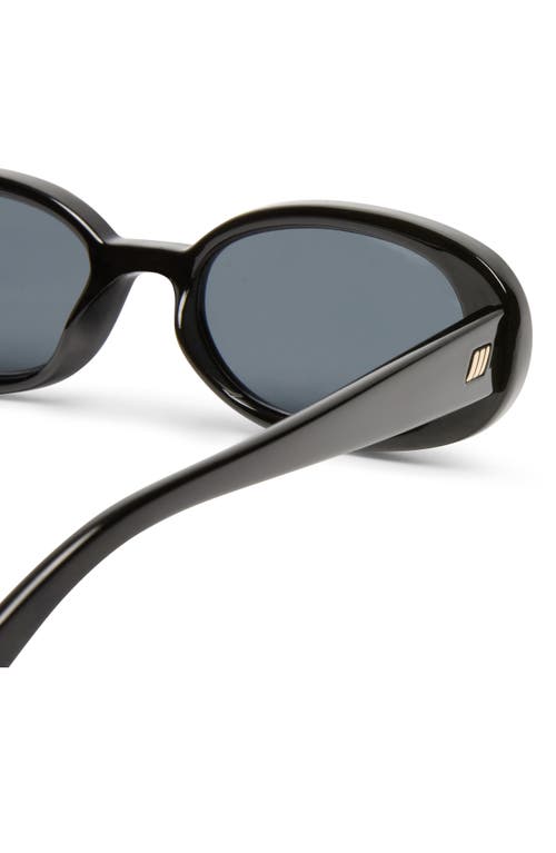 Le Specs Womens Black Outta Love Oval-frame Plastic Sunglasses In Black