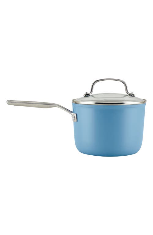 Kitchenaid Hard Anodized Ceramic Aluminum Nonstick 10-piece Cookware Set With Lids In Blue