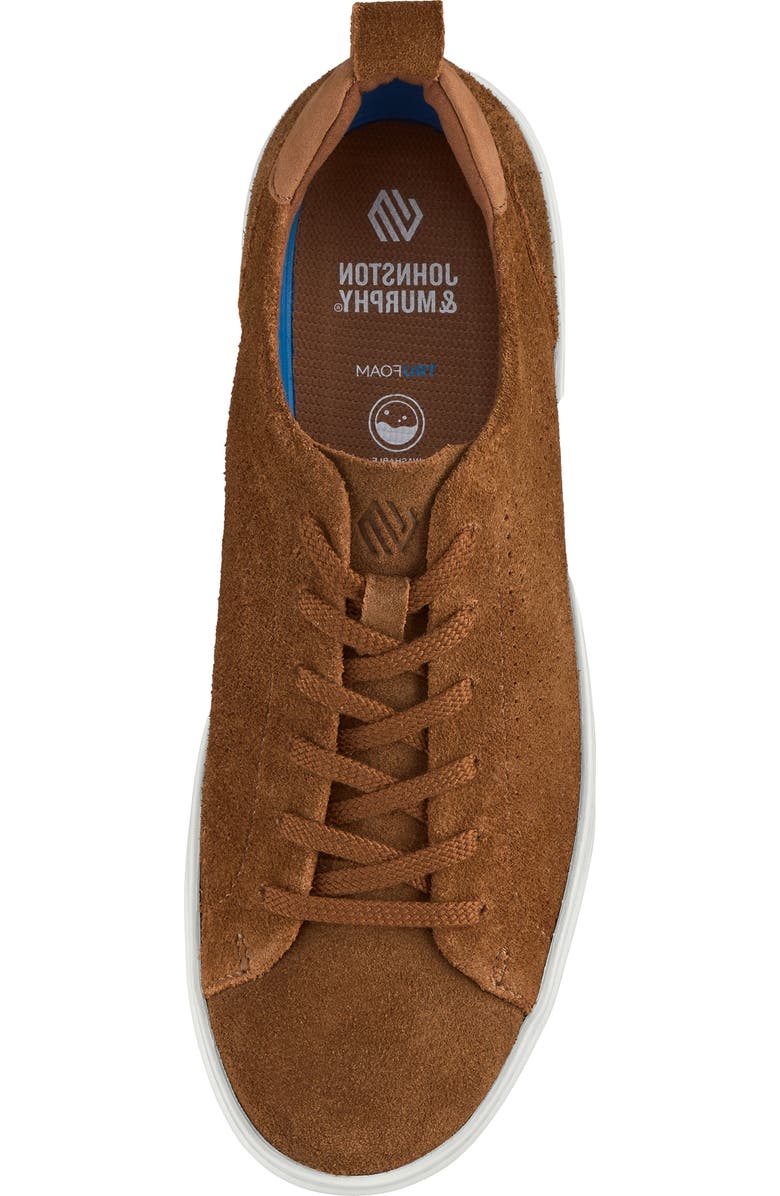 Johnston & Murphy Ollie Low Top Sneaker, Alternate, color, Snuff Washable Suede