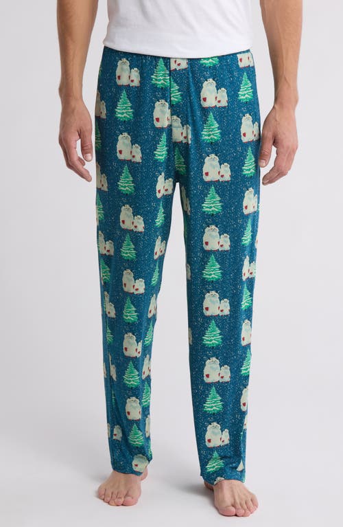 KicKee Pants Print Pajama Pants in Peacock Yeti 