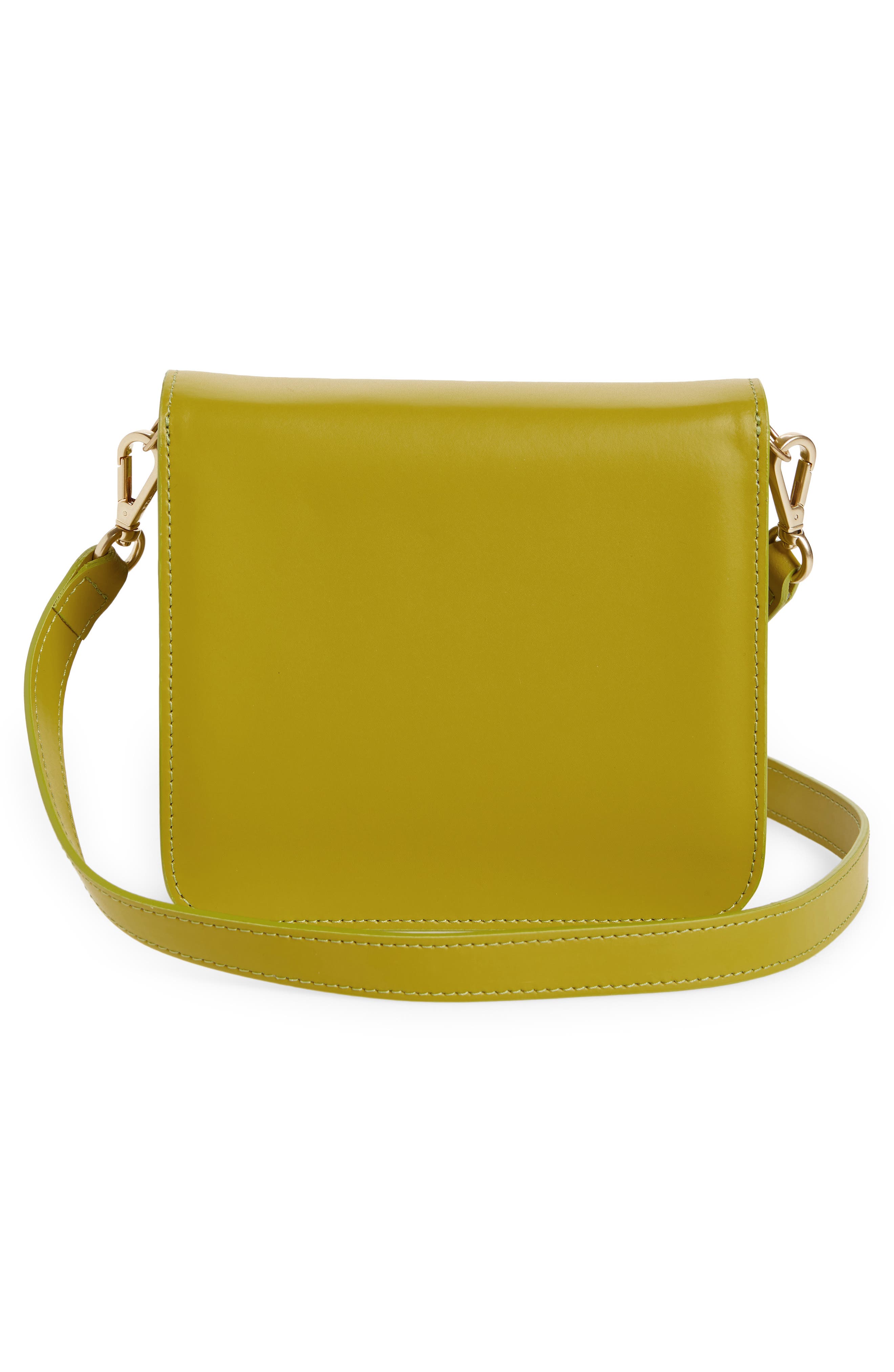 Le Signature Mini Leather Crossbody Bag, Alternate, color, CHARTREUSE