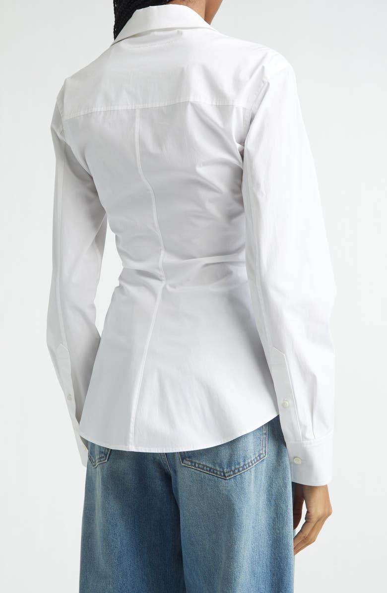 Alexander Wang Ruched Knit Zip Top, Alternate, color, White