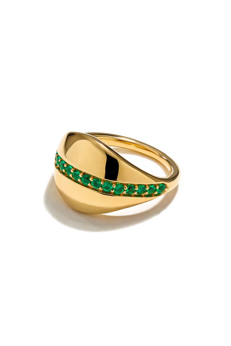 Saturn Emerald Ring, Main, color, EMERALD
