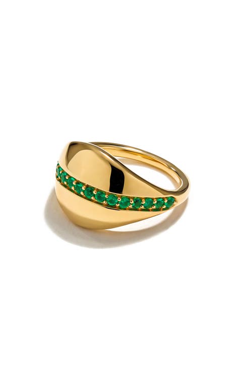 Saturn Emerald Ring