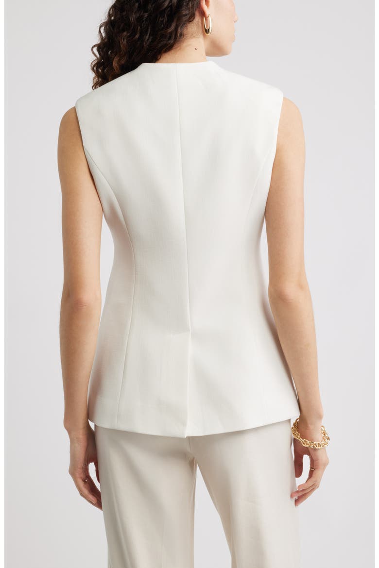 Textured One-Button Vest, Alternate, color, IVORY TOFU