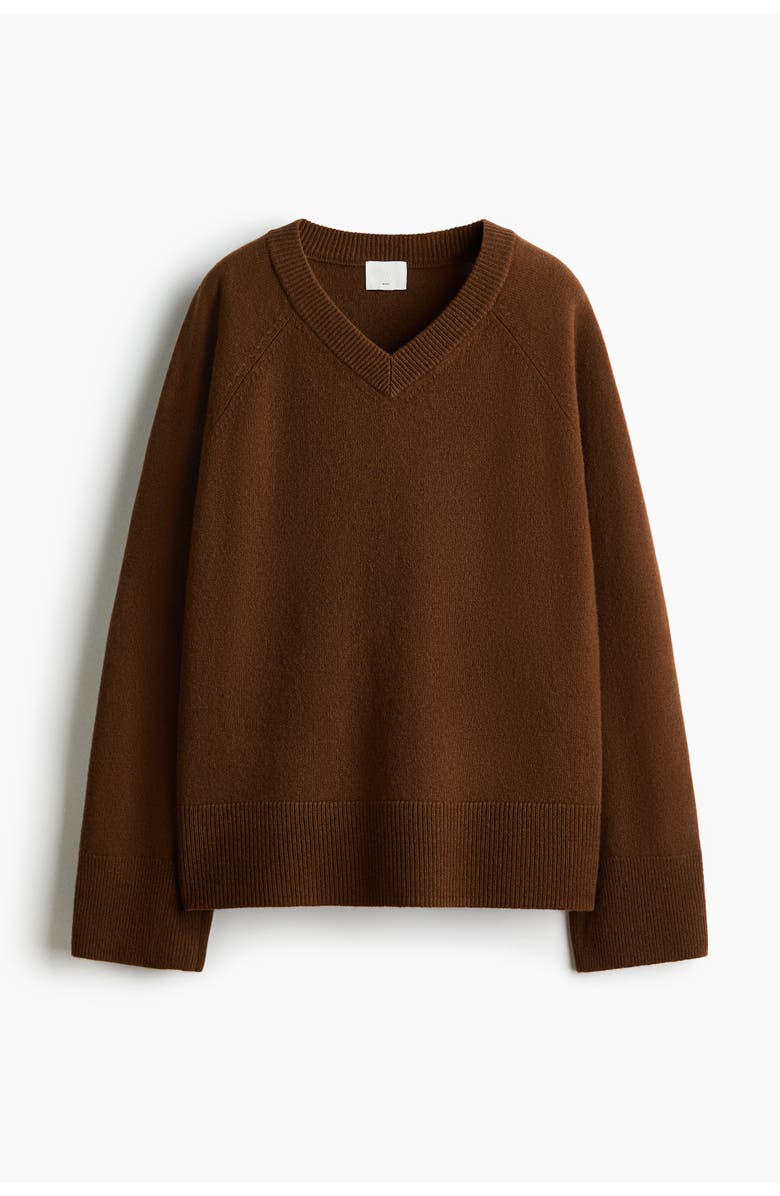 H&M Oversized Wool Jumper, Main, color, Brown