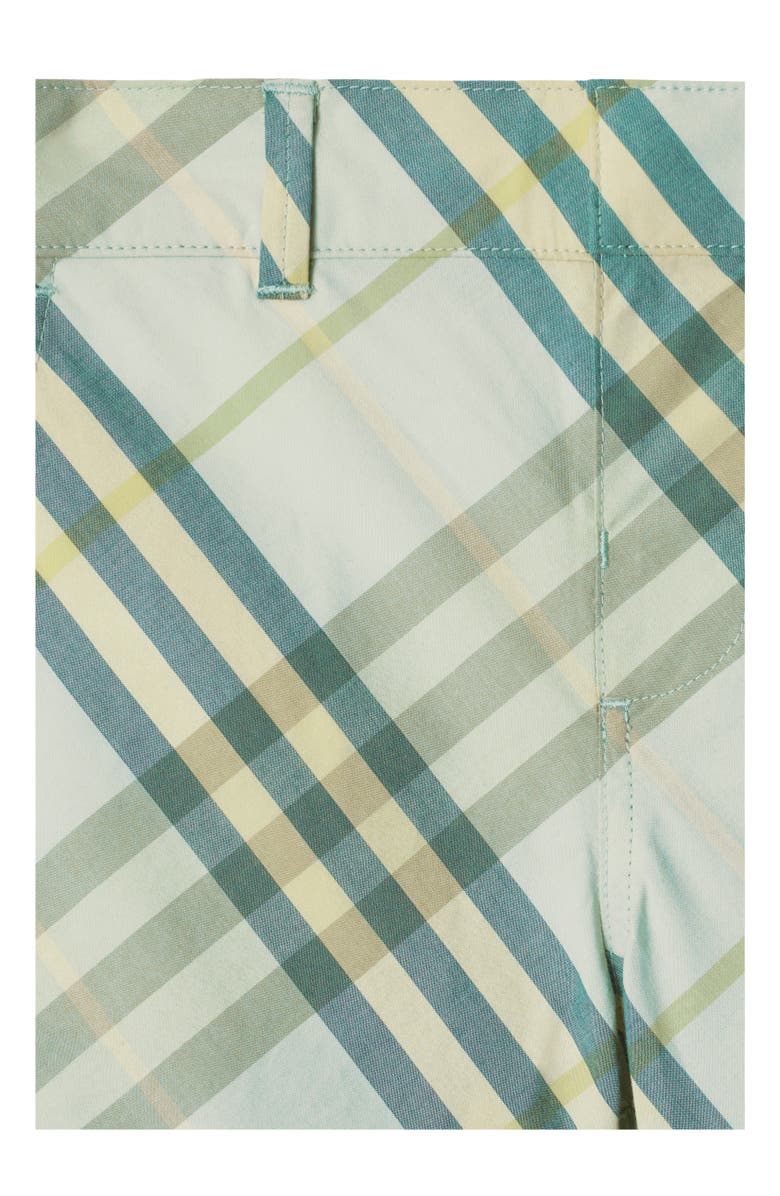 Burberry Check Cotton Shorts, Alternate, color, Breeze