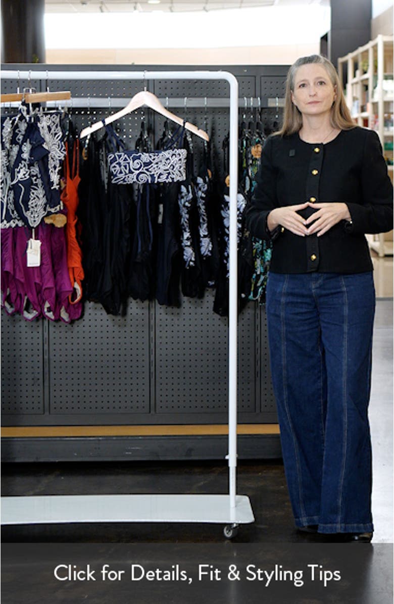 Brietta Batik Embroidered Bikini Top, sales video thumbnail