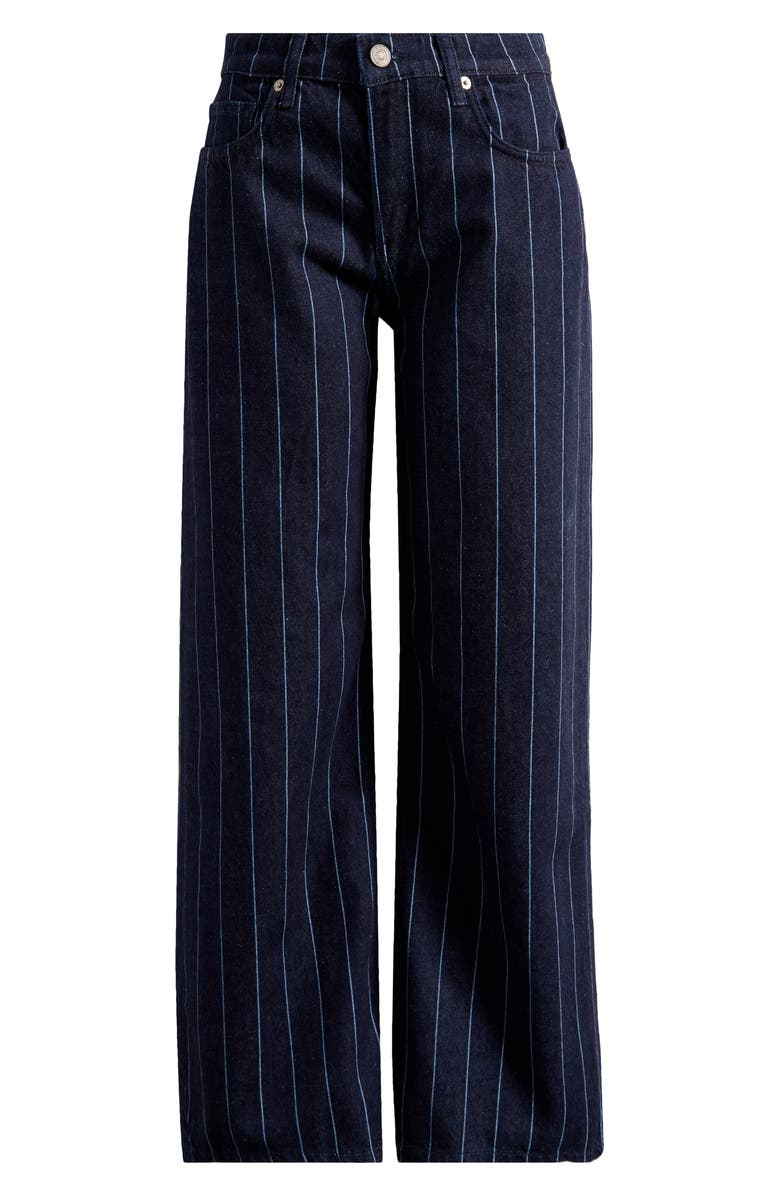 Reformation Cary Wide Leg Jeans, Alternate, color, Pinstripe Lake