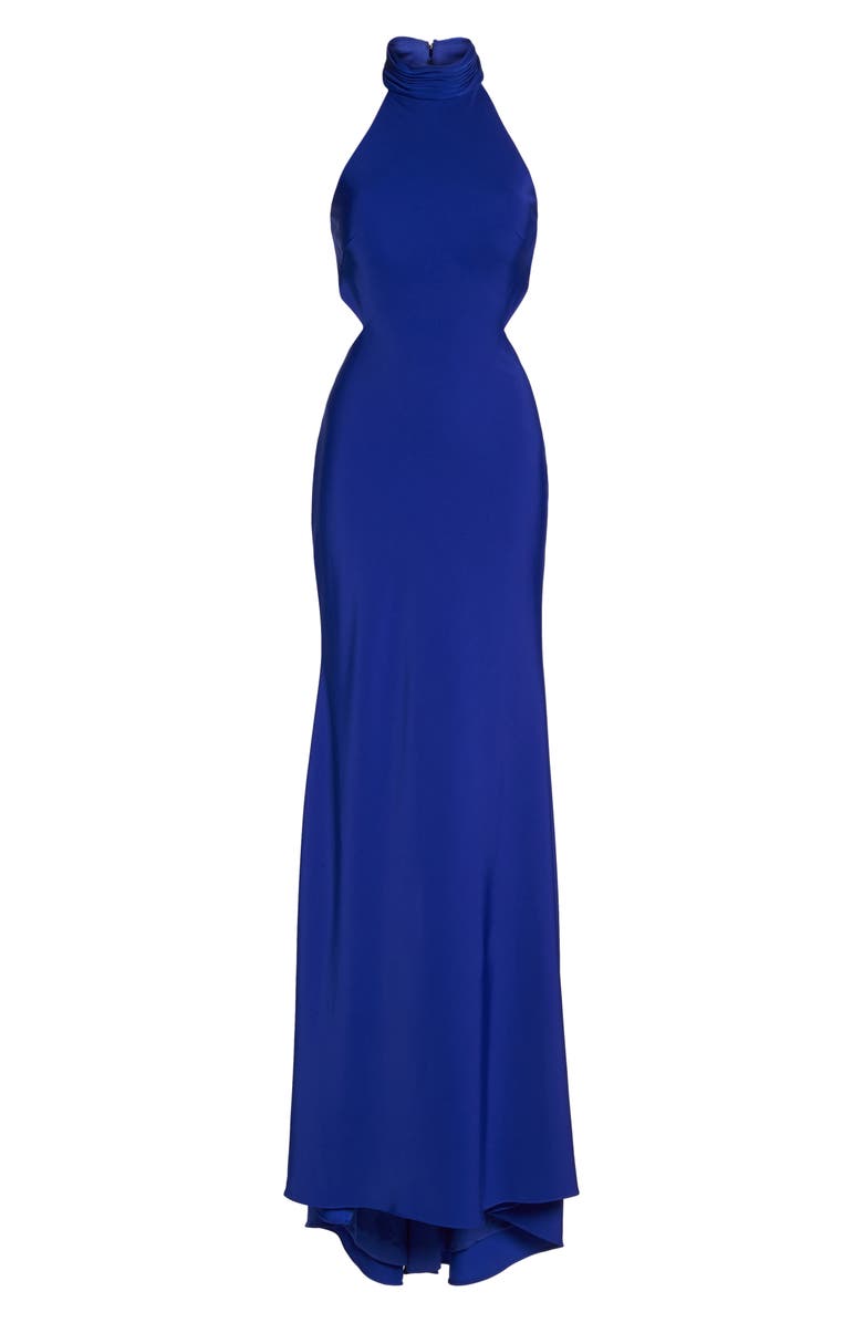 Mac Duggal Open Back Halter Gown, Alternate, color,
