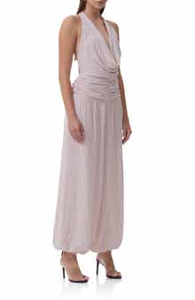 AFRM Robin Pin Dot Halter Neck Jumpsuit