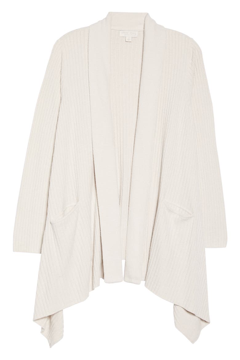 Draped Shawl Collar Cardigan, Alternate, color, ALMOND
