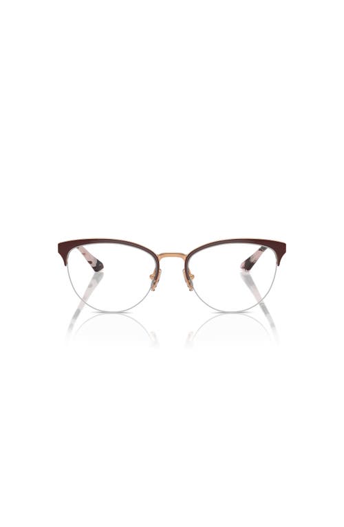 Vogue Eyewear 51mm Oval Optical Glasses In Brown