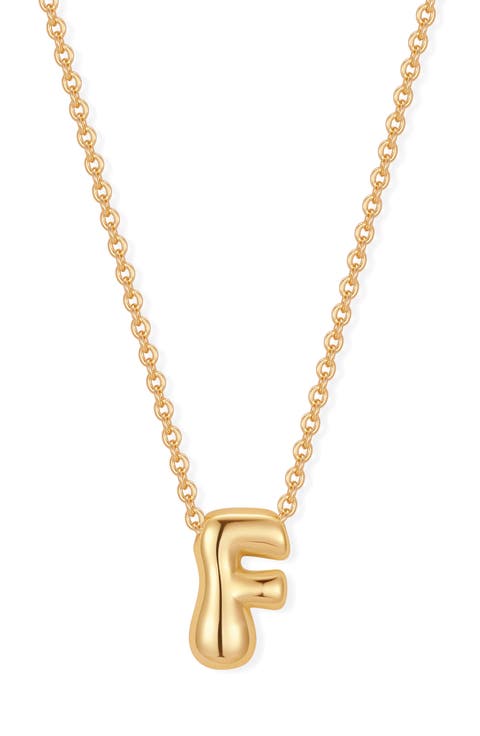 Mini Pippa Bubble Initial Pendant Necklace