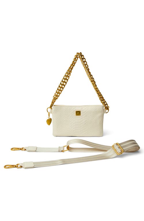 Think Royln Fame Croc Embossed Leather Crossbody Bag