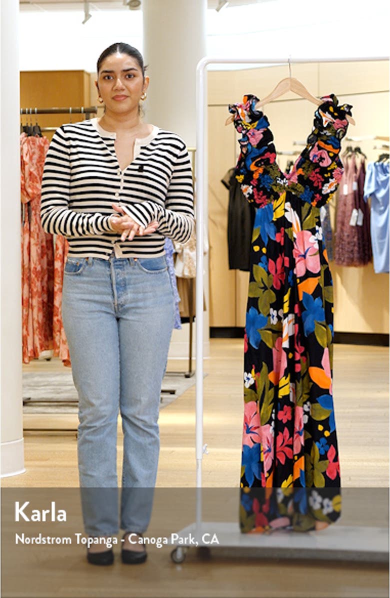 Zaira Floral Cotton Maxi Dress, sales video thumbnail