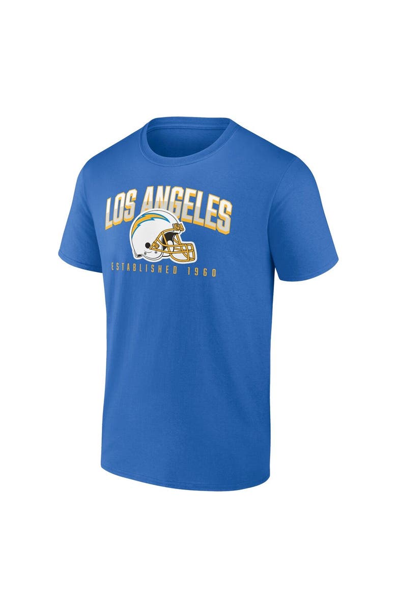 FANATICS Men's Fanatics Branded Powder Blue/White Los Angeles Chargers Long and Short Sleeve Two-Pack T-Shirt, Alternate, color, 