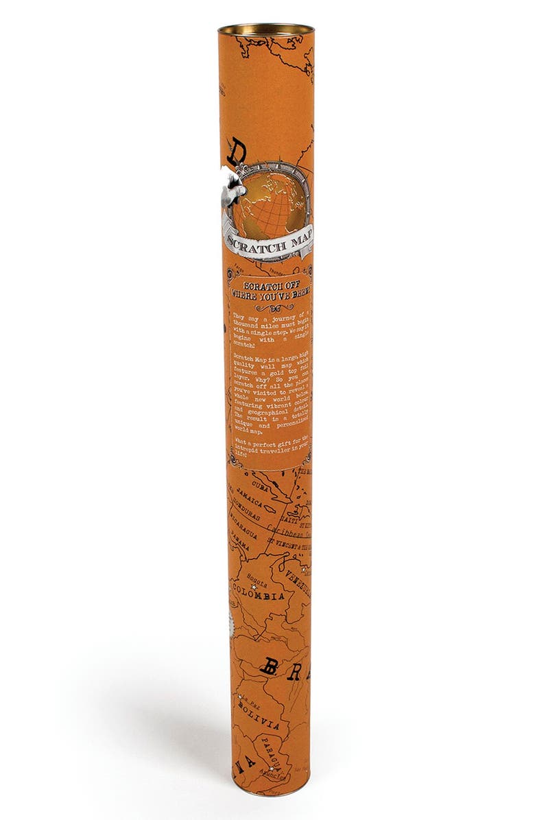 Suck UK Luckies of London Scratch Map, Alternate, color,