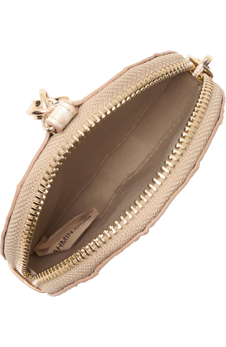 Brahmin Circle Croc Embossed Leather Coin Purse, Alternate, color,
