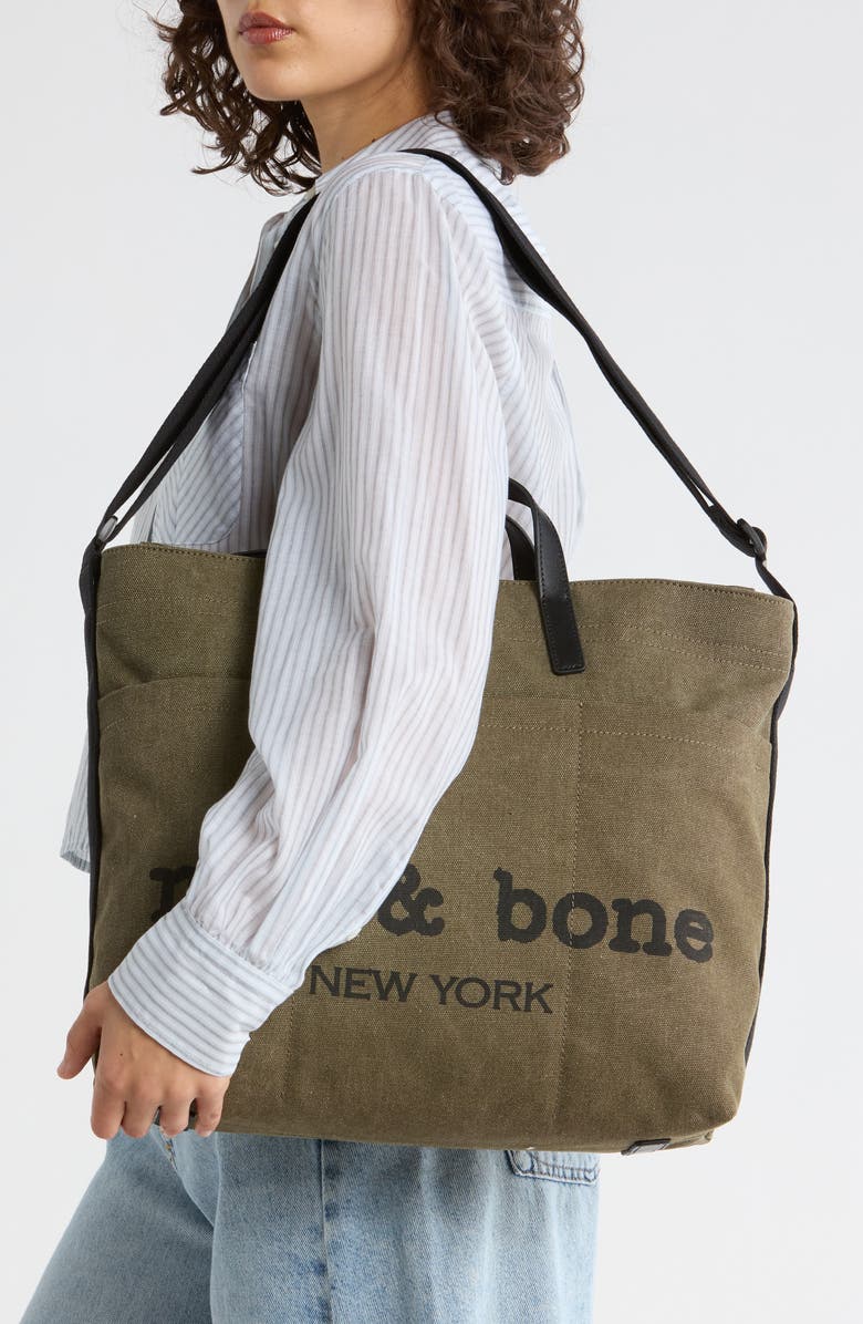 rag & bone Clinton Tote, Alternate, color, Forest