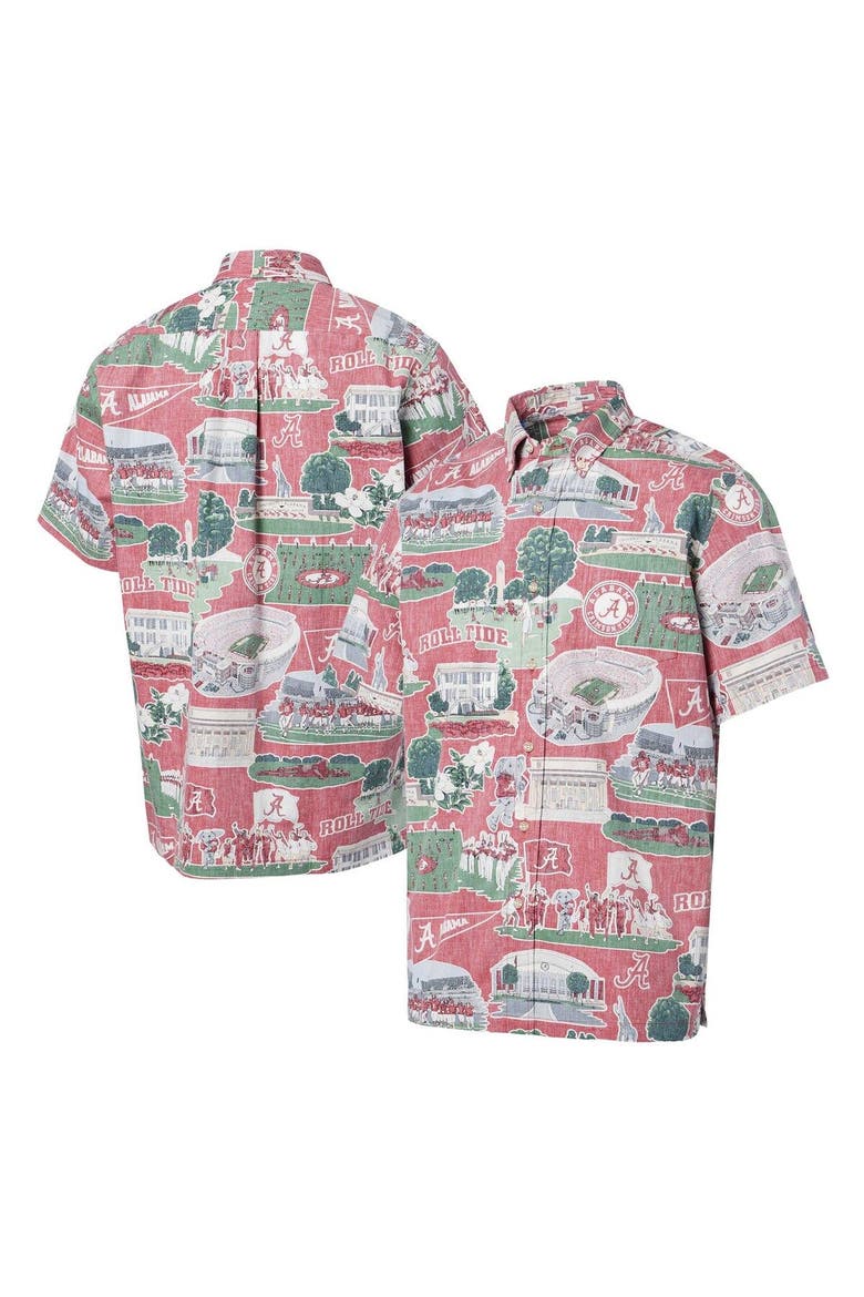 Men's Reyn Spooner  Crimson Alabama Crimson Tide Scenic Button-Down Shirt, Main, color, Crimson