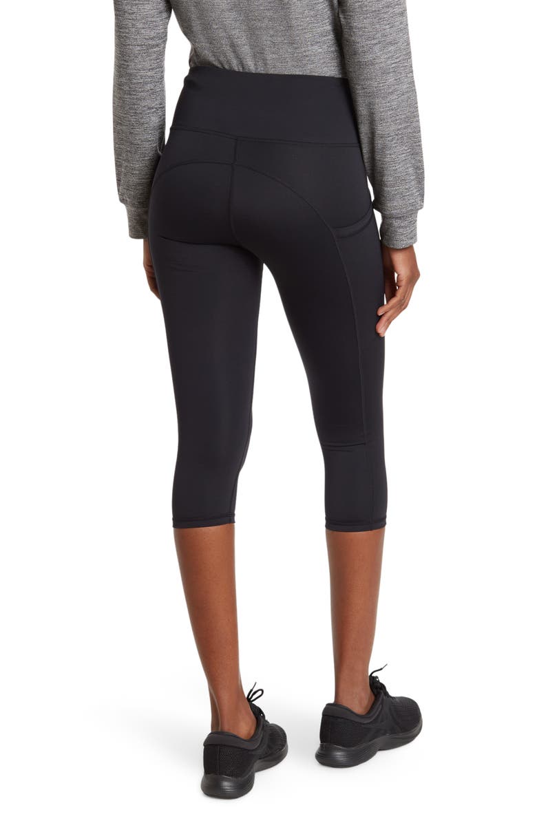 Z by Zella High Waist Sweat To Swim UPF Capri Cropped Pants, Alternate, color, 