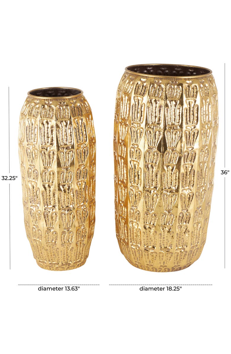 VIVIAN LUNE HOME Gold Metal Vase Set, Alternate, color,