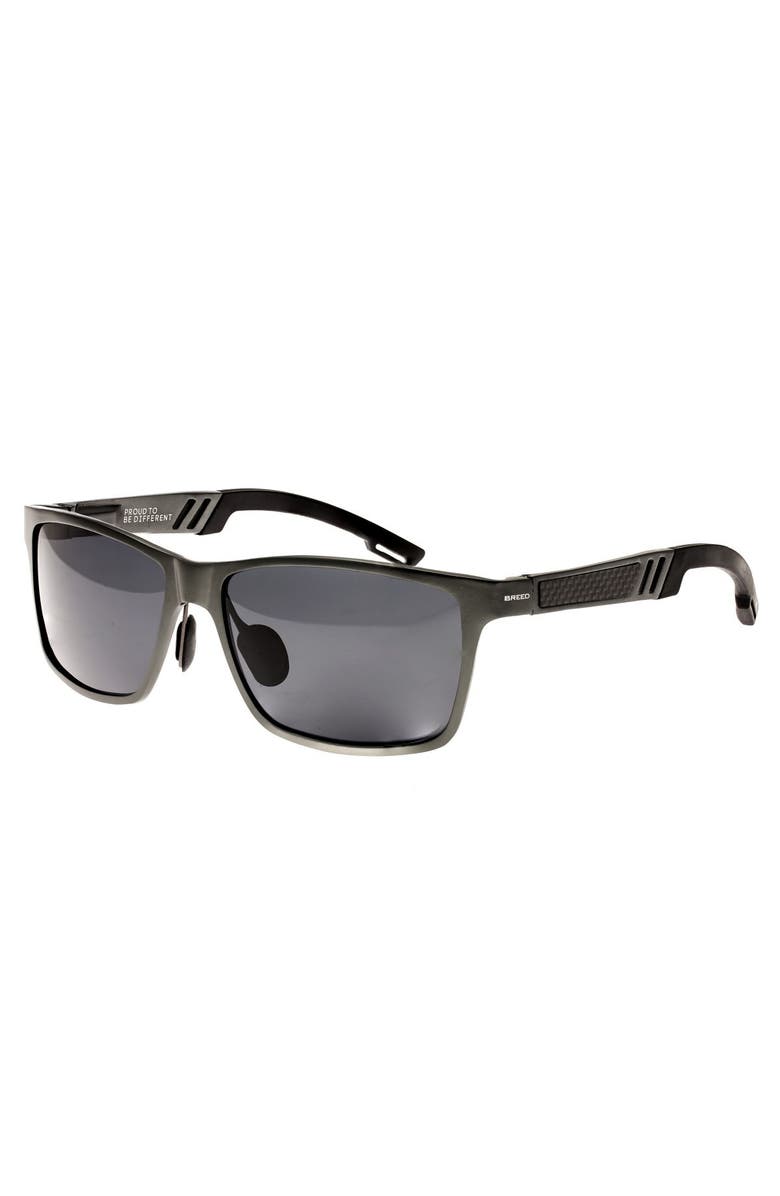 BREED Pyxis Titanium Polarized Sunglasses, Main, color, Gunmetal/Black