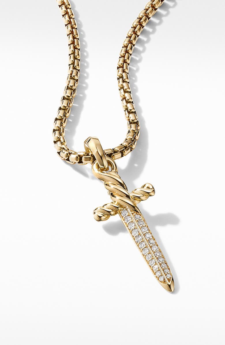 David Yurman Diamond Dagger Pendant, Main, color,