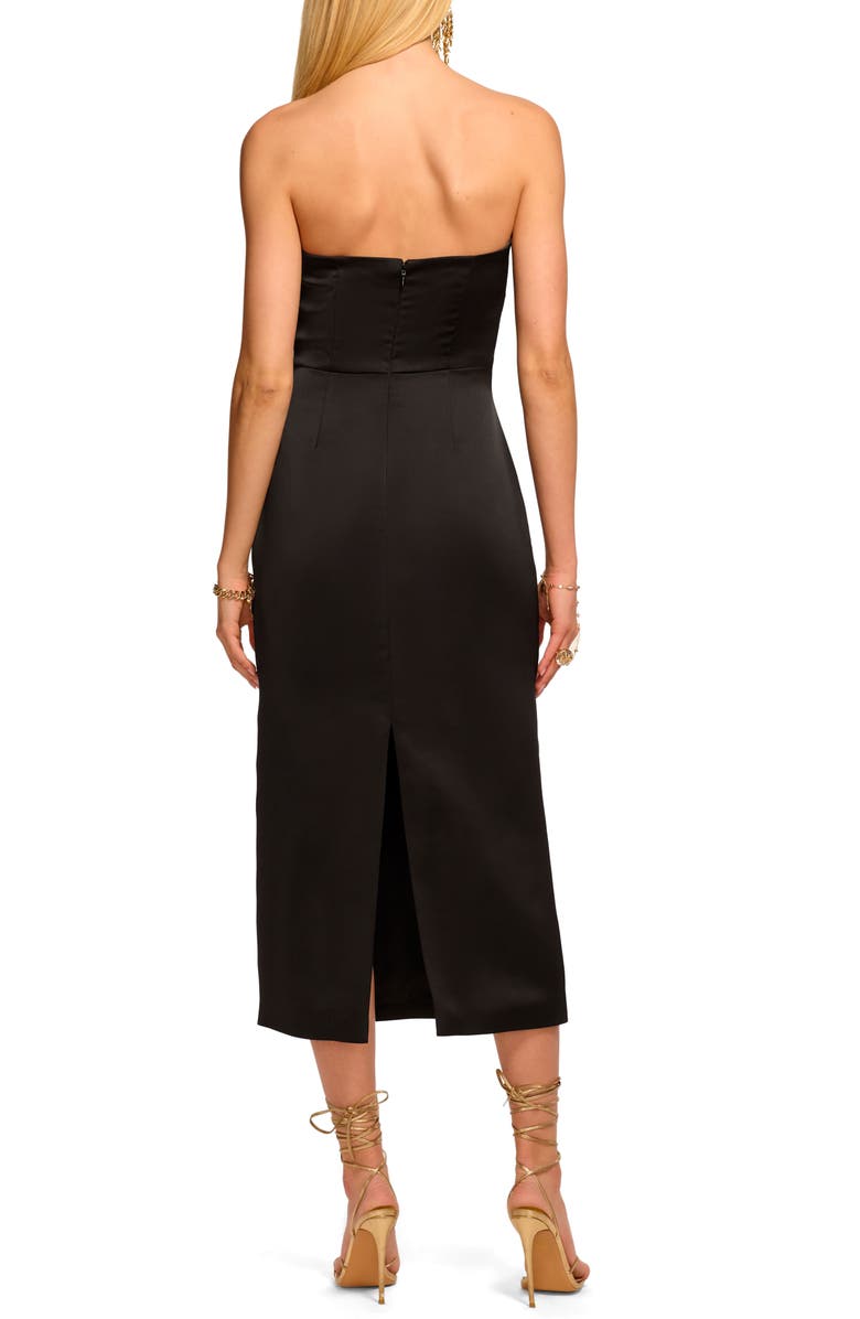 Ramy Brook Orion Strapless Midi Dress, Alternate, color, Black