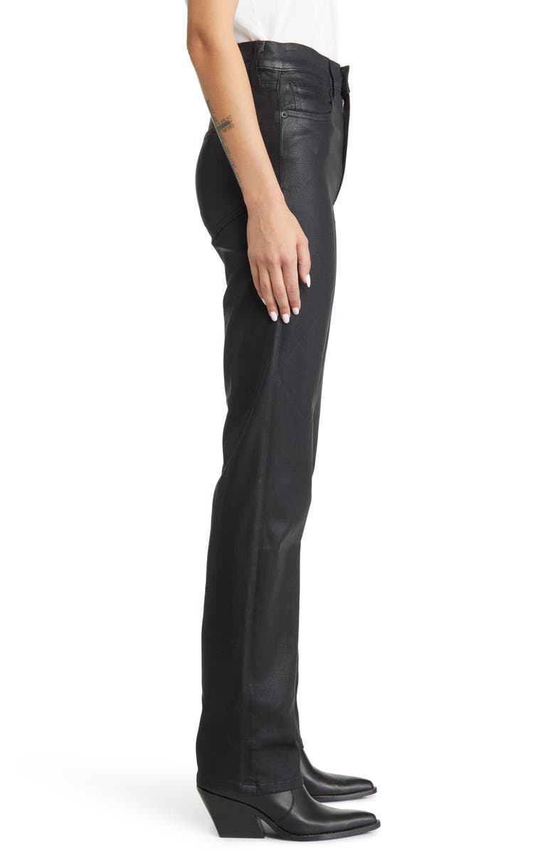 LE JEAN Sabine Coated Straight Leg Jeans, Alternate, color, 