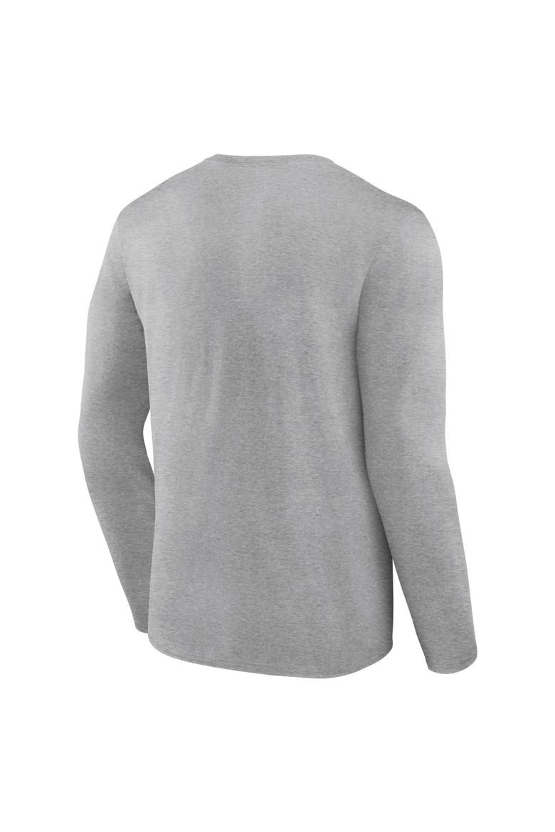 Men's Fanatics Heather Gray Boston Red Sox Iconic Long Sleeve T-Shirt, Alternate, color, Heather Gray