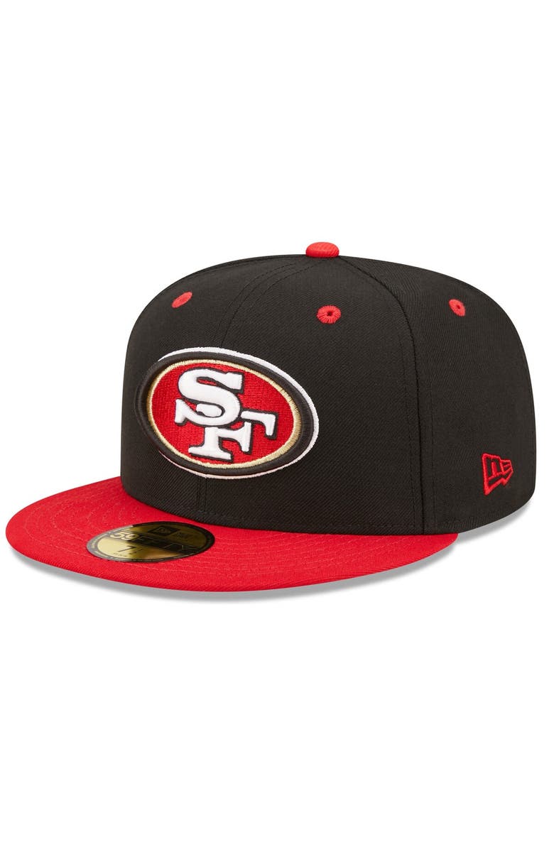 New Era Men's New Era Black/ San Francisco 49ers Flipside 2Tone 59FIFTY Fitted Hat, Main, color,