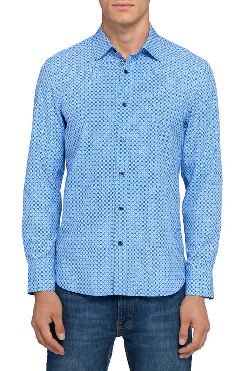 Round And Round Woven Long Sleeve Basic