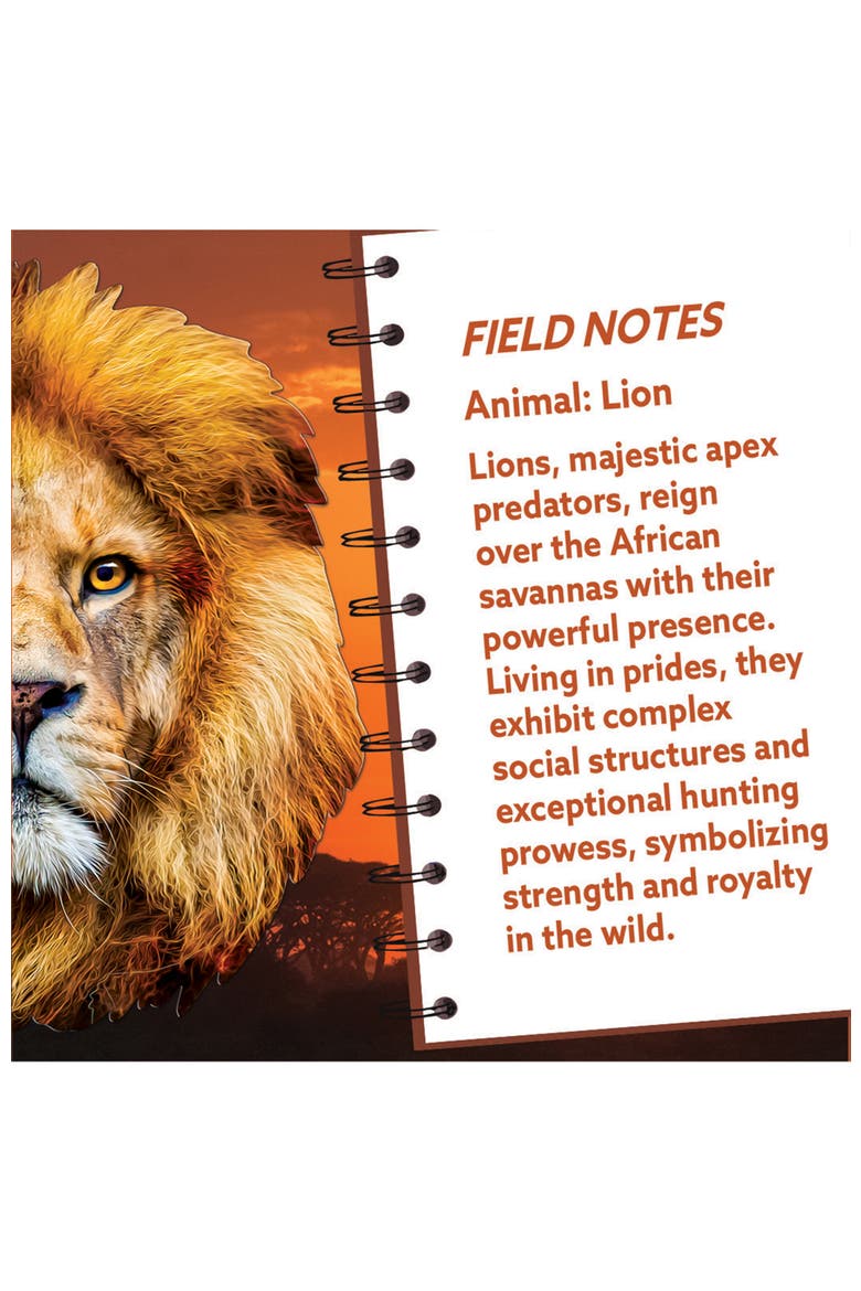 Lion 100 Piece Shaped Jigsaw Puzzle, Alternate, color, Multicolor