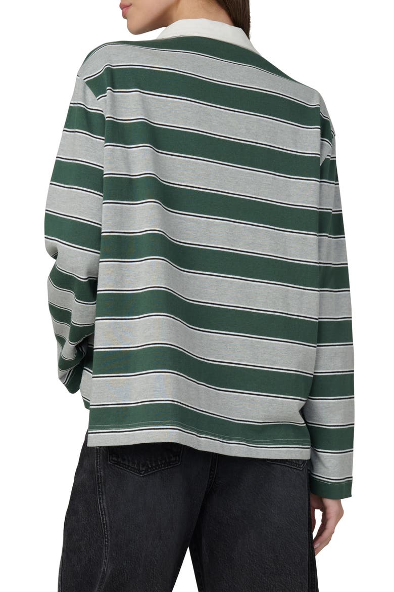 Dylan Oversized Rugby Shirt, Alternate, color, HEATHER GREY/ CILAN