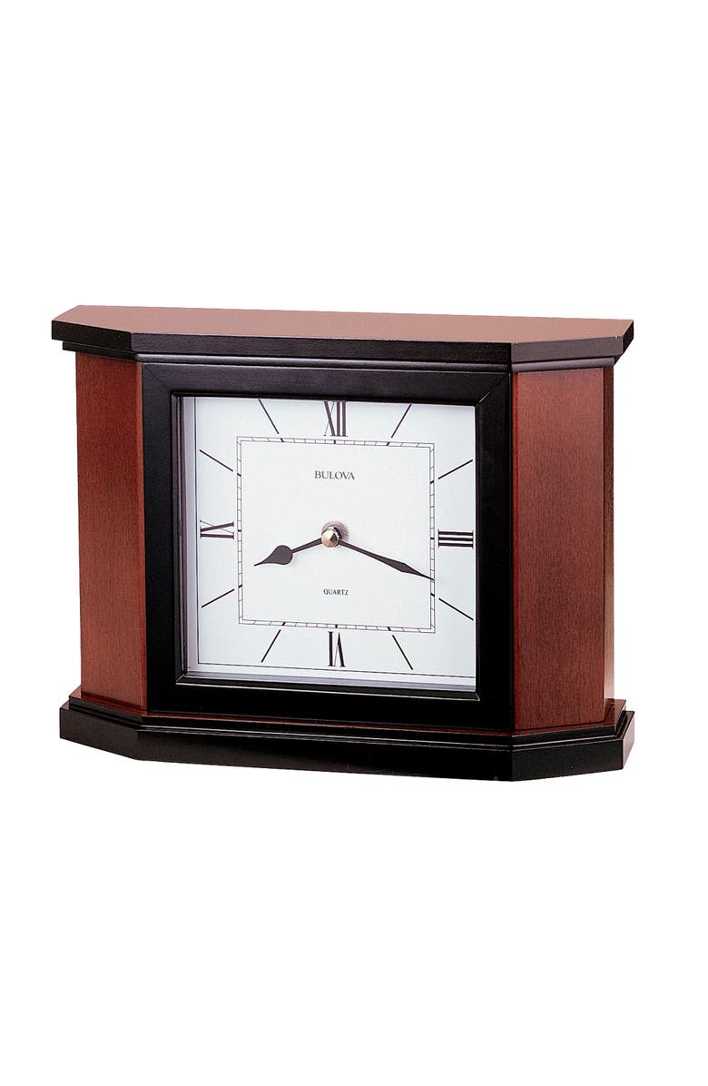Bulova Clocks kBulova Clocks Holyoke Tabletop Clock, Main, color, Dark Brown