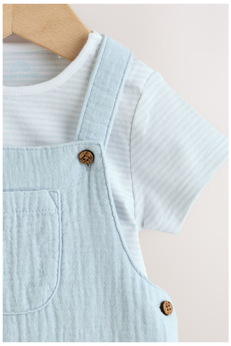 Woven Crinkle Short Romper, Alternate, color, BLUE