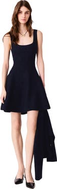 maje Short jacquard skater dress