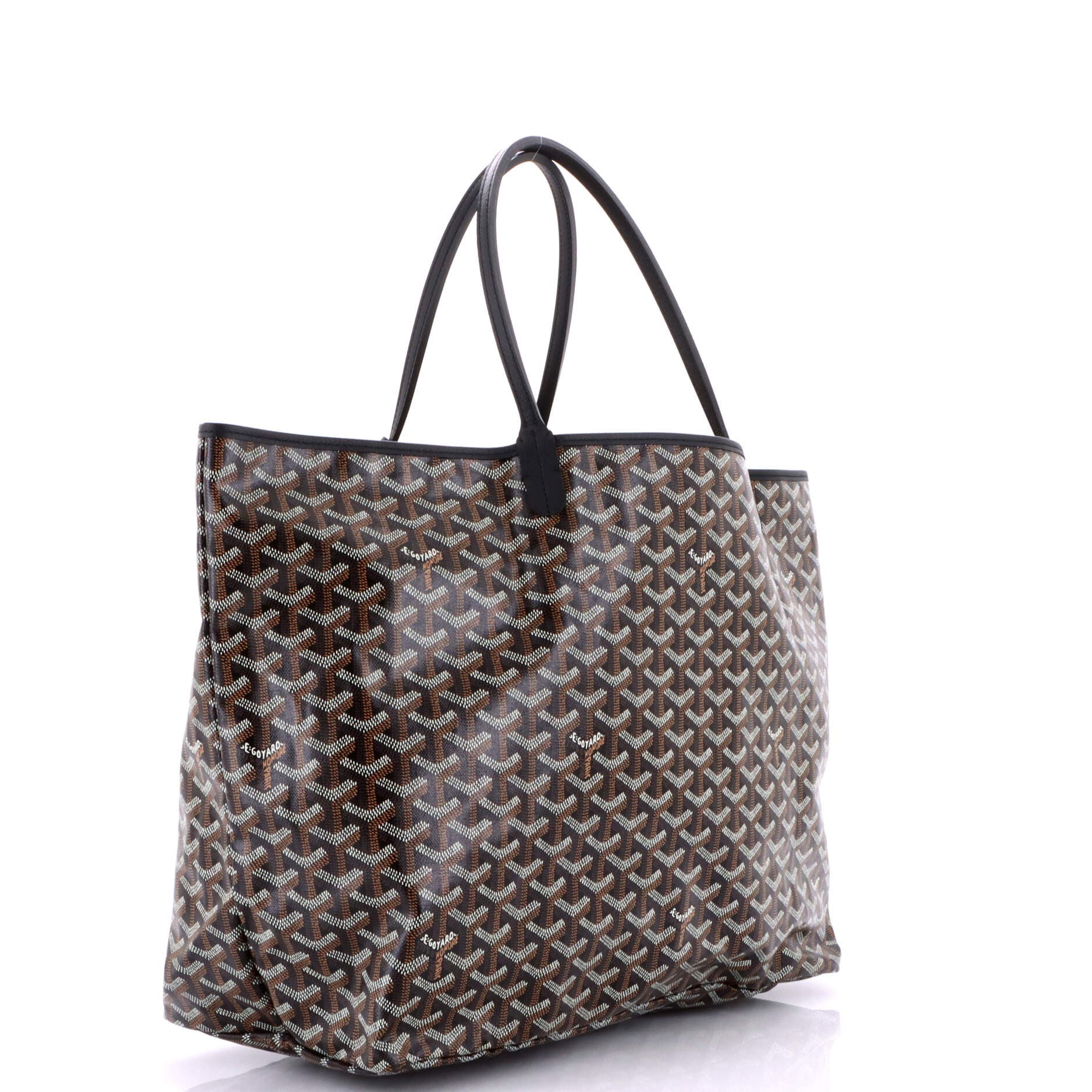Pre-Owned Goyard Saint Louis Tote Coated Canvas GM, Alternate, color, Black