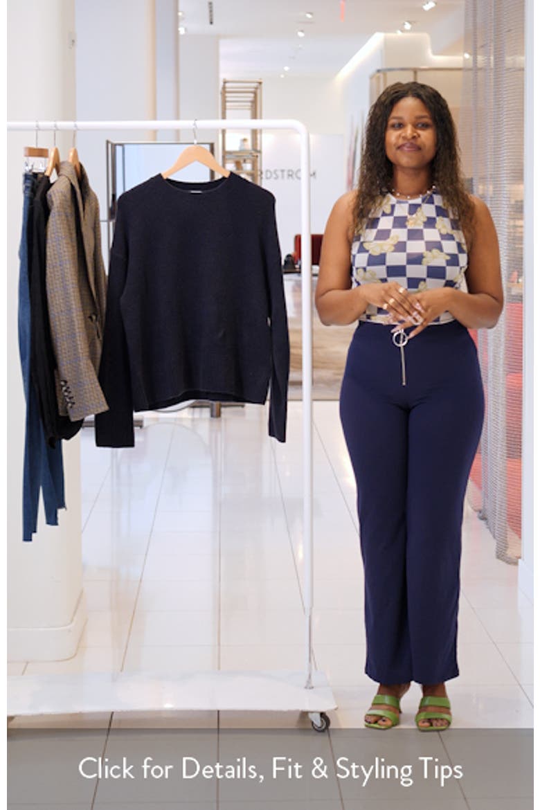 Relaxed Crewneck Cotton Blend Sweater video