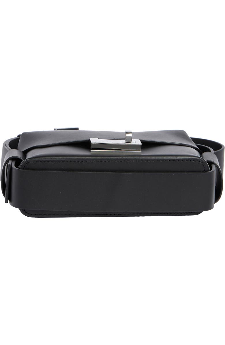 AllSaints Frankie Leather Crossbody Bag, Alternate, color, Black