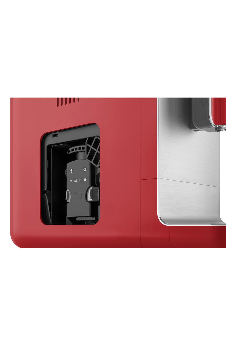 smeg Automatic Espresso Coffee Machine with Steam Wand, Alternate, color, Red
