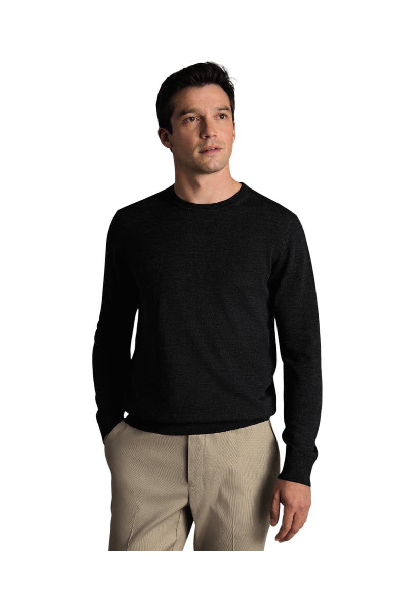 Charles Tyrwhitt Pure Merino Crew Neck Sweater, Main, color, Dark Charcoal