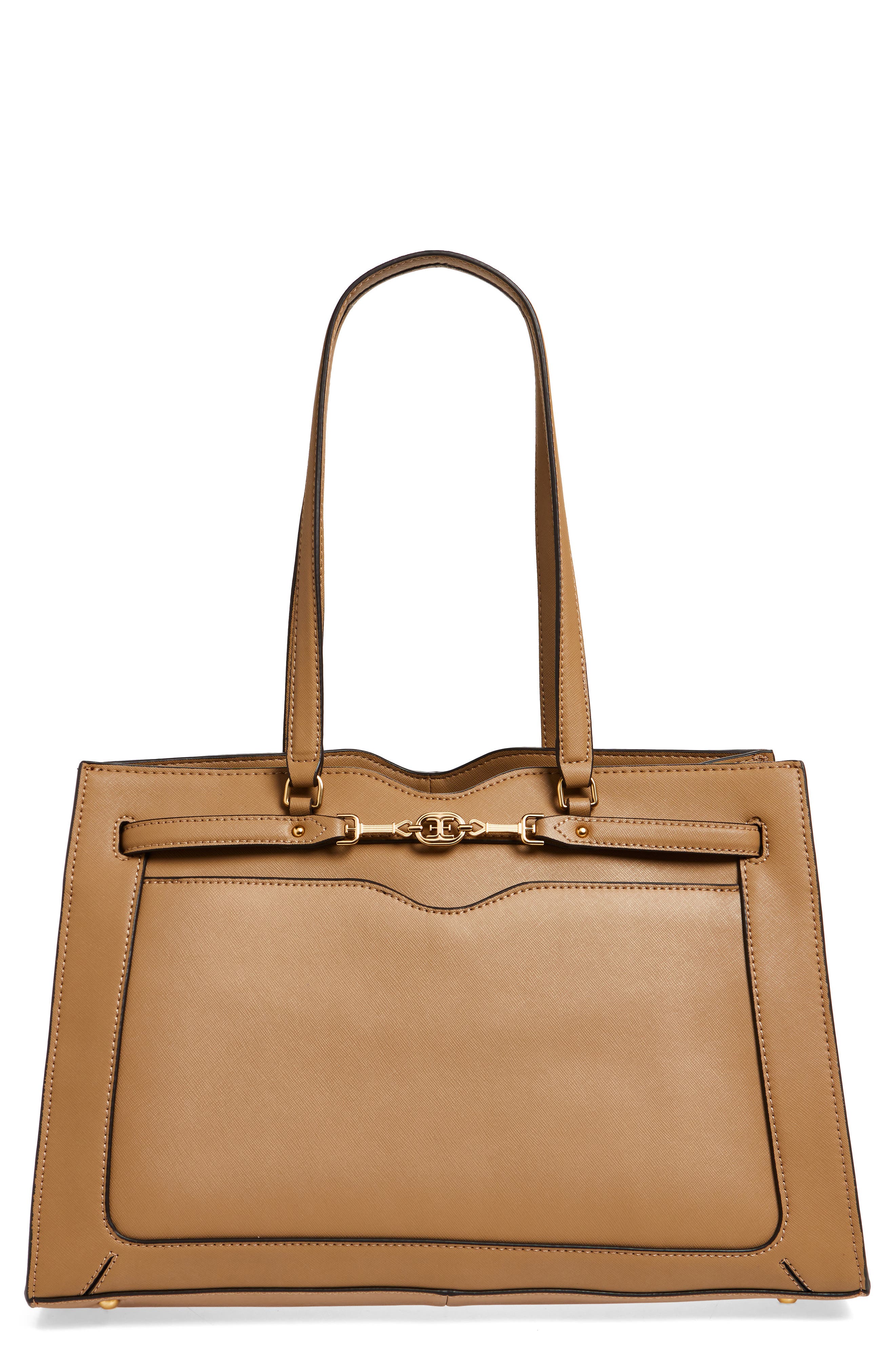 Loraine Leather Box Tote, Main, color, MEDIUM GREY