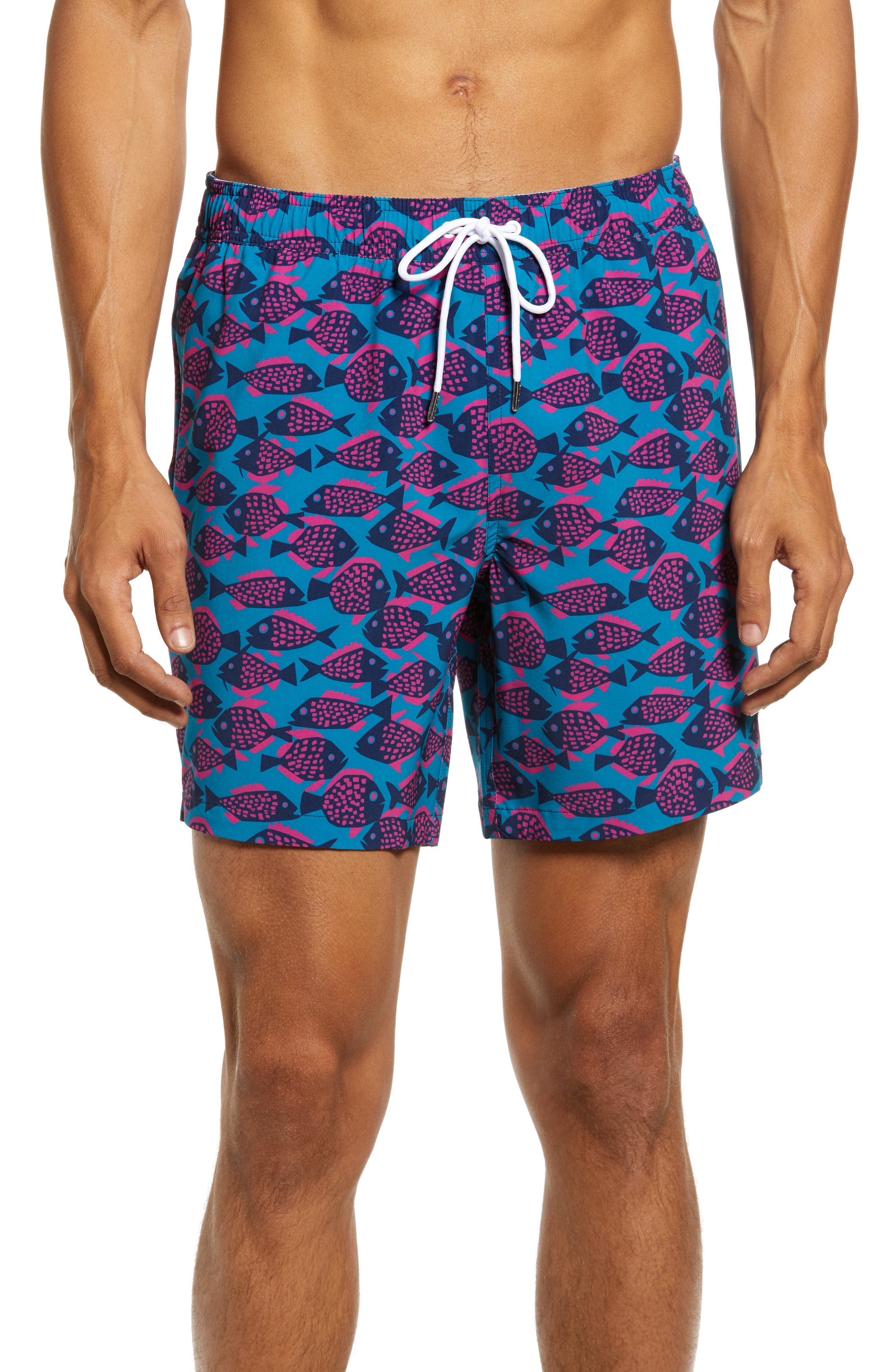 Bonobos Fish Print Swim Trunks (Men) | Nordstrom